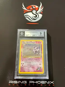 Rising Phoenix Pokemon - Sabrina's Gengar 14/132 BGS9 Mint Gym Heroes #2494 - Image 1