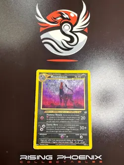Rising Phoenix Pokemon - Houndoom 8/64 Neo Revelation Holo Rare Poor Ita #2589 - Image 1