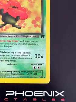 Rising Phoenix Pokemon - Dark Vileplume 13/82 Team Rocket Holo MP Eng #2620 - Image 5