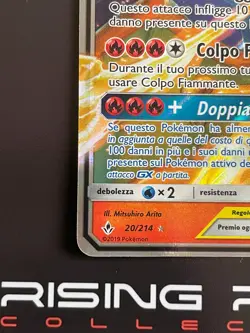 Rising Phoenix Pokemon - Reshiram & Charizard GX 20/214 Unbroken NM Ita #2187 - Image 4