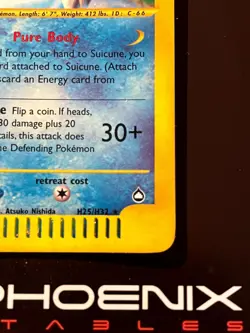 Rising Phoenix Pokemon - Suicune H25/H32 Aquapolis Holo NM Eng #2445 - Image 5