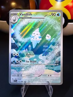 Pokemon Vanillish 112/086 Illustration Rare Scarlet & Violet White Flare NM/M - Image 1