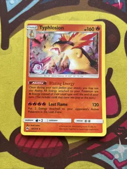 Pokemon Typhlosion 42/214 - SM Lost Thunder - Holo Rare - Excellent - Image 1