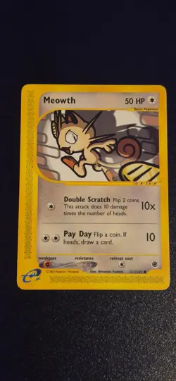 Meowth 121/165 Common Expedition Base Set Pokemon NM - Image 1