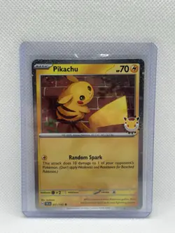 Pokemon Pikachu 051/162 Promo Stamped 2026 Pokemon Day VERY RARE TAIL SWIRL - Image 2