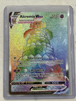 2021 Pokemon Shining Fates Alcremie Vmax 073/072 Secret Rare Rainbow Holo - Image 1