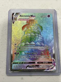 2021 Pokemon Shining Fates Alcremie Vmax 073/072 Secret Rare Rainbow Holo - Image 2