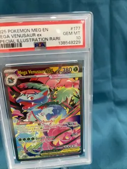 2025 Pokemon Mega Evolutions Venusaur EX Special Illustration Rare #177 PSA 10 - Image 5