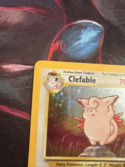POKEMON TCG WOTC JUNGLE CLEFABLE #1/64 HOLO RARE UNLIMITED 1999 MODERATELY PLAY - Image 2