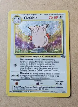 Pokemon TCG: Clefable Holo Rare 1/64 - Jungle Unlimited - WOTC - Image 1