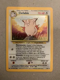 Pokemon TCG Clefable Jungle 1/64 Holo Unlimited Holo Rare - Image 1