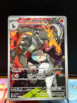 Team Rocket's Houndoom 191/182 Illustration Rare Destined Rivals Pokemon TCG - Image 1