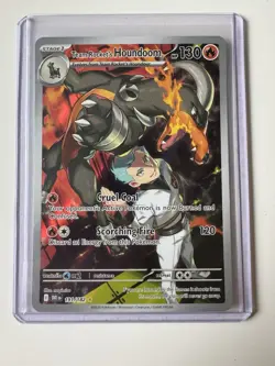 Pokemon TCG Team Rocket's Houndoom Illustration Rare Destined Rivals 191/182 - Image 1