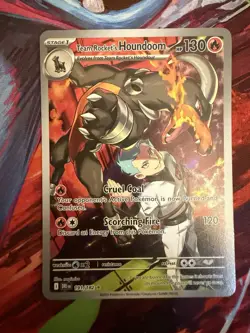 Pokemon TCG Team Rocket's Houndoom Illustration Rare Destined Rivals 191/182 - Image 1