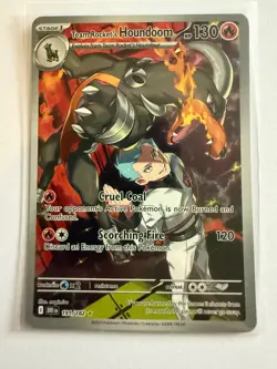 Pokemon TCG Team Rocket's Houndoom Illustration Rare Destined Rivals 191/182 - Image 1
