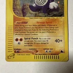 2003 Pokemon Poliwrath H24/H32 Holo Rare Skyridge e-Reader WOTC Era - Image 4