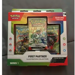 Pokemon First Partner Illustration Collection Series 1 Box 2022 English 3 Cards - Image 1