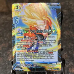 SS Gogeta Light Shining Through Hell Leader Foil Dragon Ball Super Card Game NM - Image 1