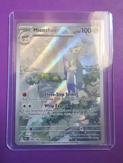 Pokemon TCG Mienshao Illustration Rare Card 200/182 Paradox Rift - Image 1