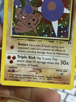 HOLOBLEED Hitmontop 3/75 Neo Discovery 2001 Holo Rare WOTC Pokemon Card TCG - Image 4
