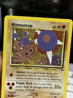 HOLOBLEED Hitmontop 3/75 Neo Discovery 2001 Holo Rare WOTC Pokemon Card TCG - Image 5