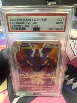 Lucario VSTAR SWSH291 SWSH: Sword & Shield Promo Cards Holo PSA 9 - Image 1
