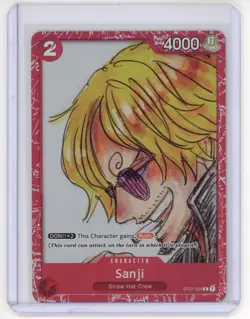 One Piece Card Game Carte Holo Sanji ST01-004 ALT English - Image 1