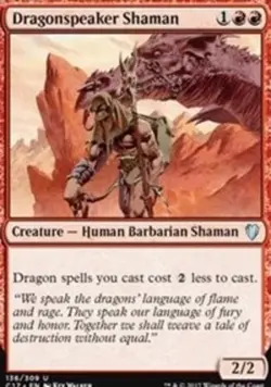 Moderate Play, English MTG Regular Dragonspeaker Shaman Commander 2017 Magic the - Image 1