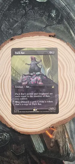 Magic the Gathering Pack Rat (Anime Borderless) Ravnica Remastered Regular Card - Image 1