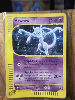 Pokemon Mewtwo 020/165 Expedition Base Set Holo Rare Basic 70 HP English - Image 1