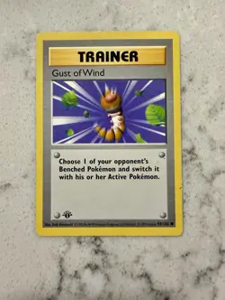 Pokemon TCG Gust of Wind Base Set 1st Edition Shadowless 93/102 Regular 1999 - Image 1