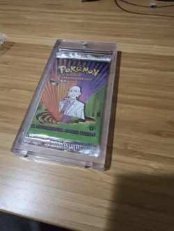 Pokemon Gym Challenge 1st Edition Booster Pack Blaine Art w/Magnetic Acrylic - Image 1