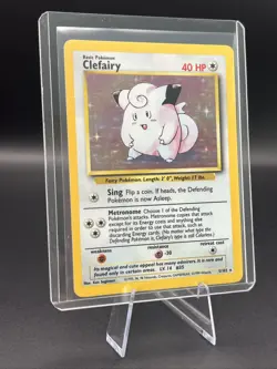 Pokemon TCG Clefairy Base Set Holo Unlimited Rare Card 5/102 - Image 1