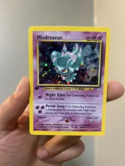 Misdreavus Holo Rare 1st Edition Neo Revelation 11/64 NM Pokemon TCG - Image 1