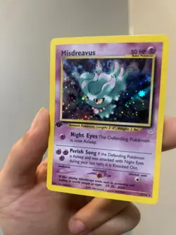 Misdreavus Holo Rare 1st Edition Neo Revelation 11/64 NM Pokemon TCG - Image 4