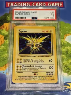 PSA 5 1999 POKEMON BASE SET UNLIMITED #16/102 ZAPDOS-HOLO - Image 1