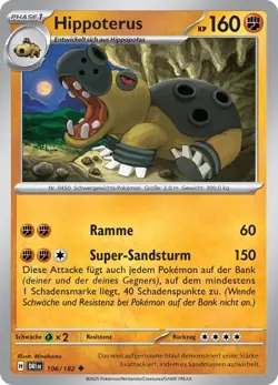 Pokemon Card Hippowdon 106/182 HP 160 - Eternal Rivals - Image 1