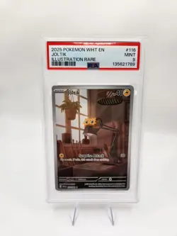 2025 Pokemon Joltik 116/086 Sv: White Flare Holo Illustration Rare PSA 9 Mint - Image 1