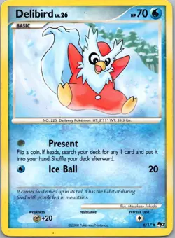 Pokemon TCG Delibird 6/17 POP Series 7 NM - Image 1