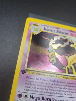 1st Edition Pokemon Sabrina's Alakazam Swirl Gym Challenge - Image 2