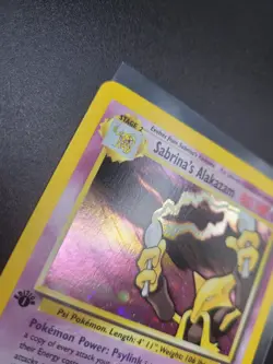 1st Edition Pokemon Sabrina's Alakazam Swirl Gym Challenge - Image 3
