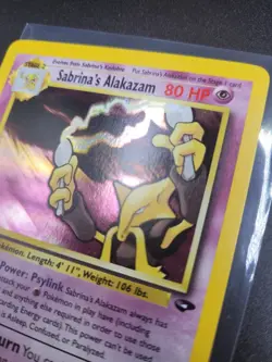 1st Edition Pokemon Sabrina's Alakazam Swirl Gym Challenge - Image 4