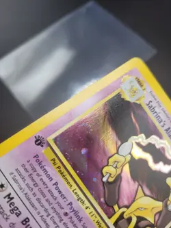 1st Edition Pokemon Sabrina's Alakazam Swirl Gym Challenge - Image 5