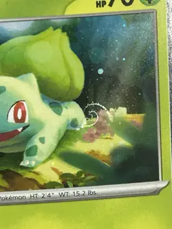 HD SWIRL HD Cosmos Holo Bulbasaur SVP 046 - Pokemon 151 Black Star Promo - Image 1