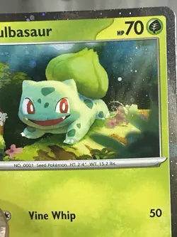 HD SWIRL HD Cosmos Holo Bulbasaur SVP 046 - Pokemon 151 Black Star Promo - Image 2