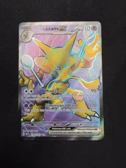 Pokemon TCG Alakazam EX Holo Ultra Rare Scarlet and Violet 151 188/165 LP - Image 1
