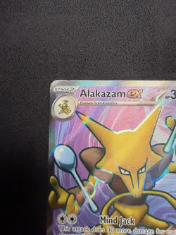 Pokemon TCG Alakazam EX Holo Ultra Rare Scarlet and Violet 151 188/165 LP - Image 3