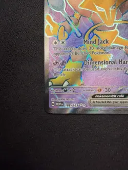 Pokemon TCG Alakazam EX Holo Ultra Rare Scarlet and Violet 151 188/165 LP - Image 5