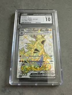 Tyranitar ex 211/197 SV03: Pokemon Obsidian Flames Holo CGC 10 - Image 1