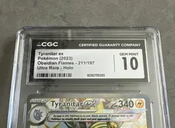 Tyranitar ex 211/197 SV03: Pokemon Obsidian Flames Holo CGC 10 - Image 3